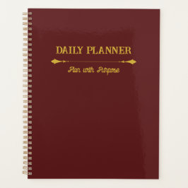 Planejador Minimalista Burgundy Gold