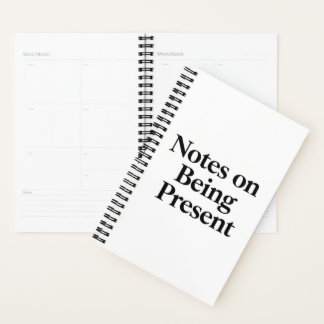 Planejador Minimalista "Notas sobre Estar Presente