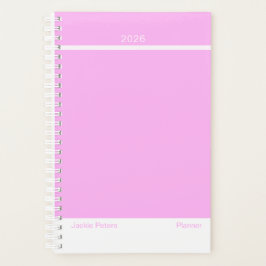 Planejador Minimalista Rosa Chiclete