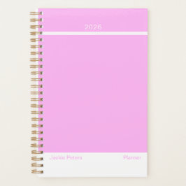 Planejador Minimalista Rosa Chiclete