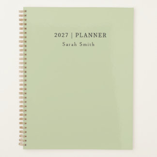 Planejador Mínimo 2027 Capa Pistache Suave Sage