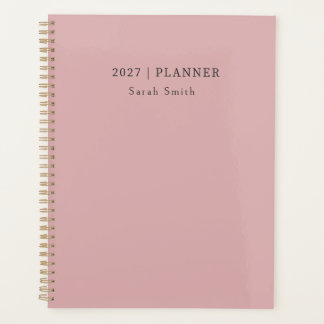 Planejador Mínimo 2027 Capa Rosa Poeira