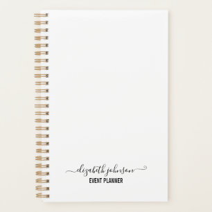 Planejador moderno e minimalista simples Branco