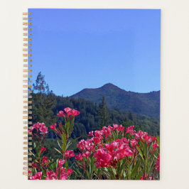 Planejador Mt Tamalpais com Flores Rosa