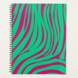 Planejador Organizador de Padrão de Zebra Neon