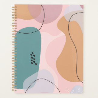 Planejador Pastel Abstrato Moderno Personalizado