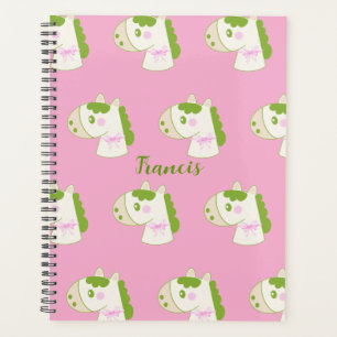 Planejador Pastel Personalizado Cavalos Fofos