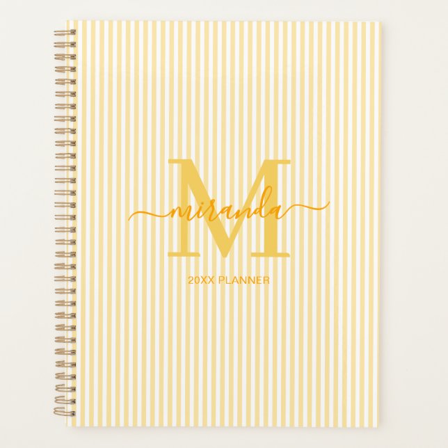 Planejador Personalizado Amarelo Ensolarado com Mo (Frente)