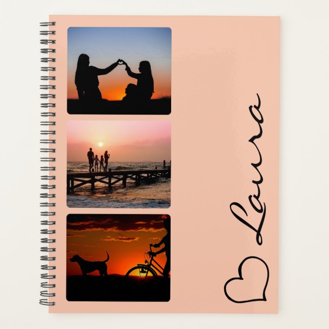 Planejador Personalizado com Nome e Foto em Script (Frente)