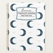 Planejador Personalizado com Padrão de Lua 21,59x2