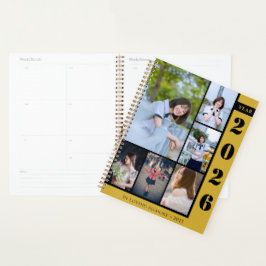 Planejador Personalizado com Seis Fotos Chic para