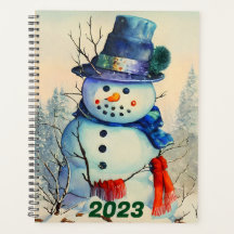 Planejador Personalizado de Neve de Aquarela