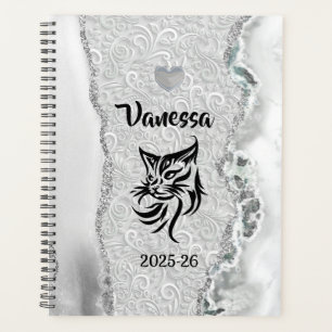Planejador Personalizado de Nome e Ano Escolar de 