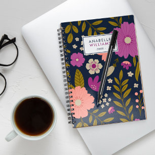 Planejador Personalizado de Padrão Floral do outon