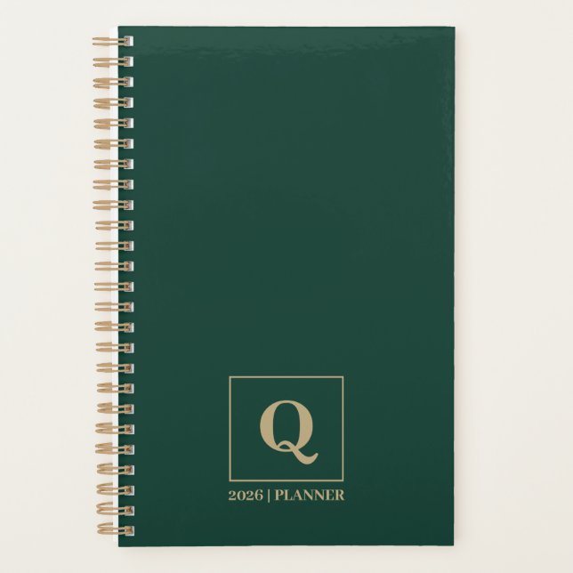 Planejador Personalizado Deep Emerald (Frente)