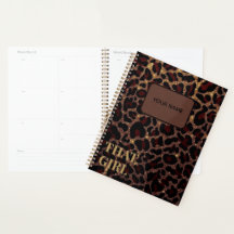 Planejador Personalizado Estampa Leopardo Menina |