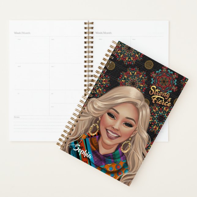 Planejador Personalizado Mulher Forte e Feroz (Exibição)