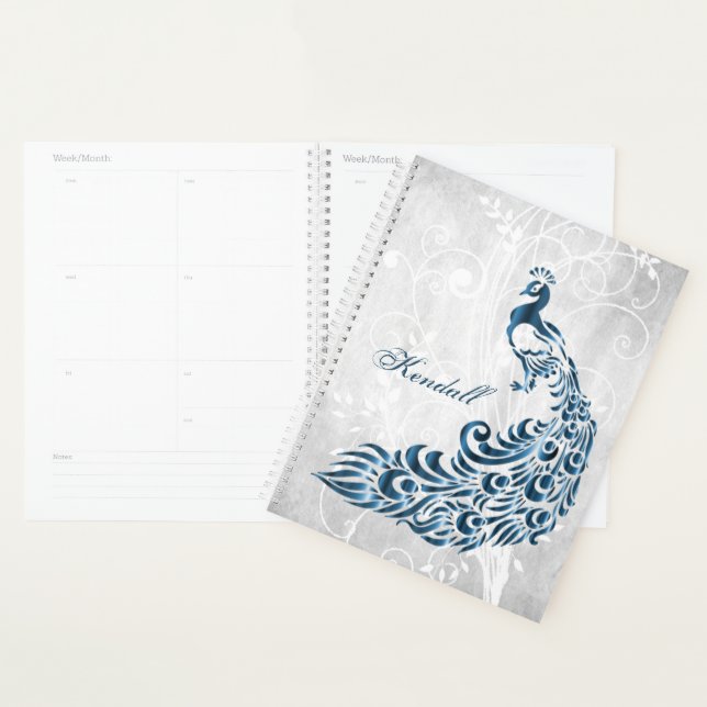 Planejador Personalizado Pavão Azul (Exibição)