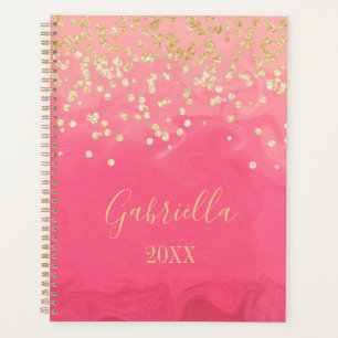 Planejador Personalizado Rosa Brilhante