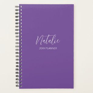 Planejador Personalizado Roxo de Script Moderno
