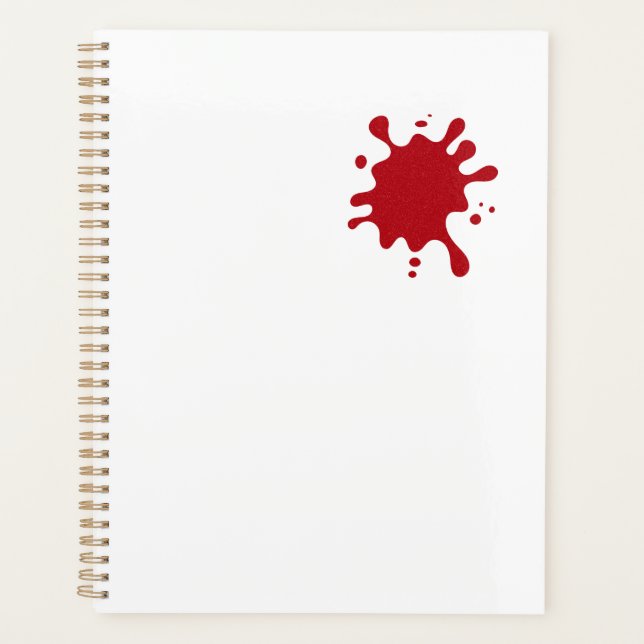 Planejador Personalizado Tomate-Vermelho Salpicado (Frente)
