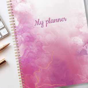 Planejador Personalizável de Tinta Rosa