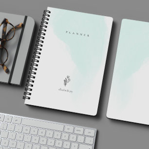 Planejador Personalizável Floral de Cor Única Míni