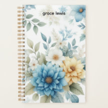 Planejador Pessoal de Escritório Floral Elegante P