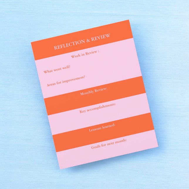 Planejador prático de reflexão e revisão para estu (Criador carregado)