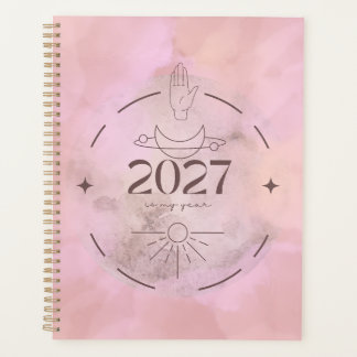 Planejador Rosa Místico Celestial Moderno 2027