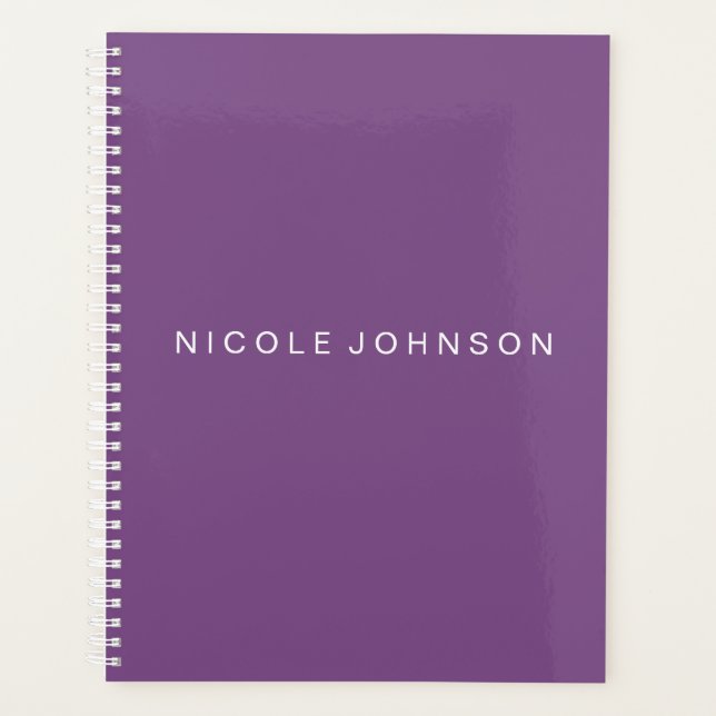 Planejador Roxo/Semanal/Mensal (Frente)