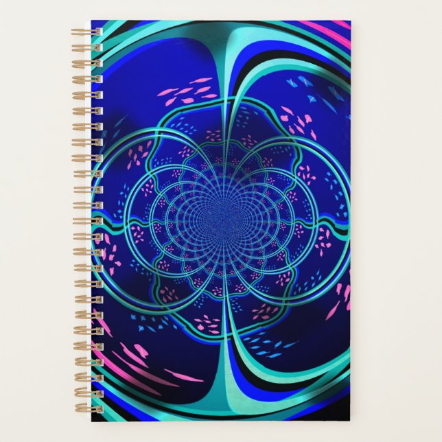 Planejador Semanal de Design Fractal Explosão de C (Frente)