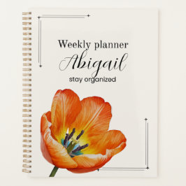 Planejador Semanal de Tulipas Personalizado Estéti