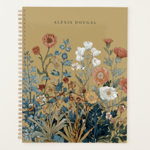 Planejador Vintage Floral de Flores Silvestres Wil