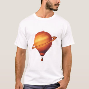 "Planet Voyage" Camiseta Gráfica de Balão de Ar Qu