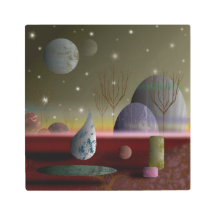 Planeta Das Formas 12x12 Impressão de Metal