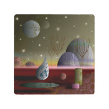 Planeta Das Formas 8x8 Impressão de Metal