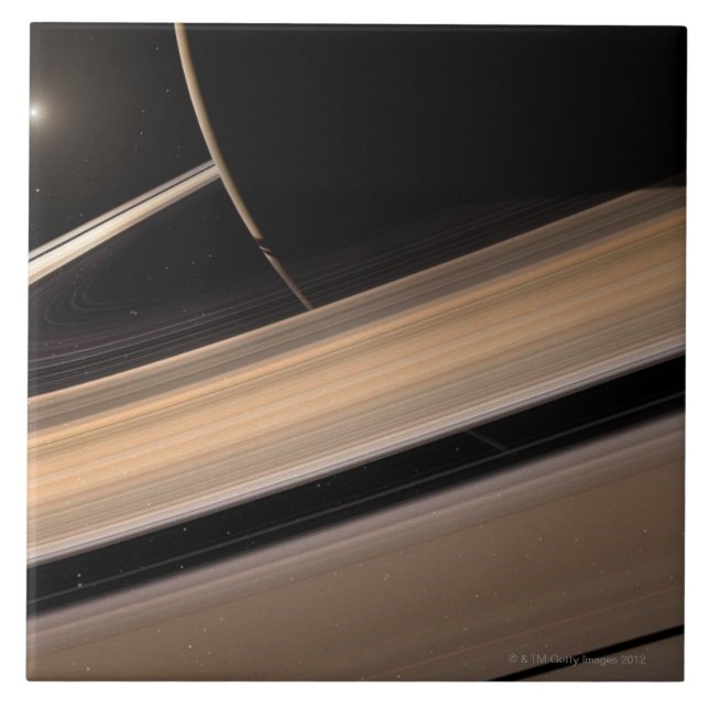 Planeta de Saturn no sistema solar, fim-acima 3 (Frente)