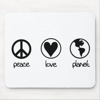 Planeta do amor da paz - Mousepad