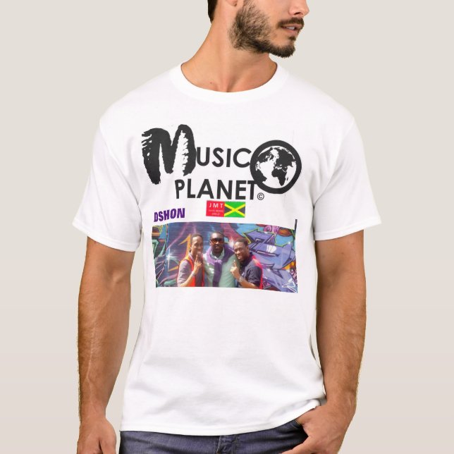 PLANETA MÚSICA DSHON Camisa Básica Masculina (Frente)