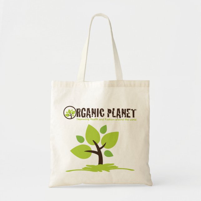 Planeta Orgânico Bolsas de canvas Reutilizáveis (Frente)