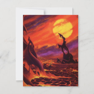 Planeta vulcânico de ficção científica com Red Lav