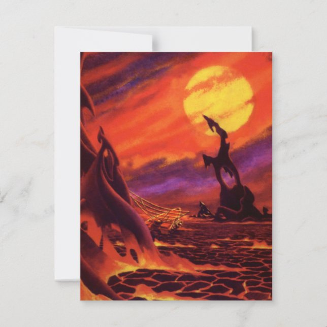 Planeta vulcânico de ficção científica com Red Lav (Frente)