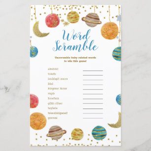 Planetas Chá de fraldas Espacial Exterior Escrâmbi