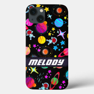 planetas do espaço exterior coloridos estrelas da