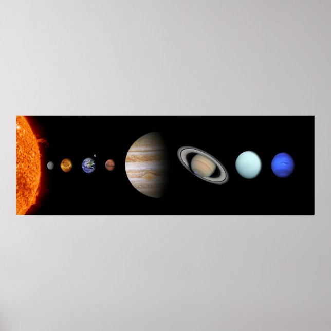 PLANETAS DO Poster DE Arquivamento Personalizado D (Frente)