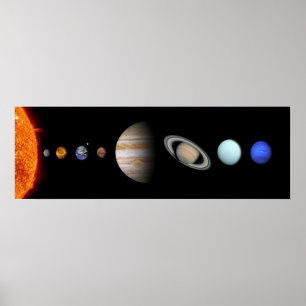 PLANETAS do poster Matte feito sob encomenda do