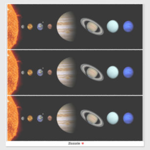 PLANETAS do SISTEMA SOLAR 14" quadrado. Etiqueta