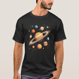 Planetas do Sistema Solar - Camisa T para Homens