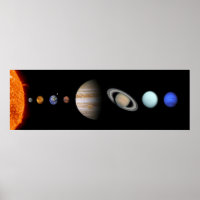 PLANETAS DO SISTEMA SOLAR Poster Glossy Personaliz